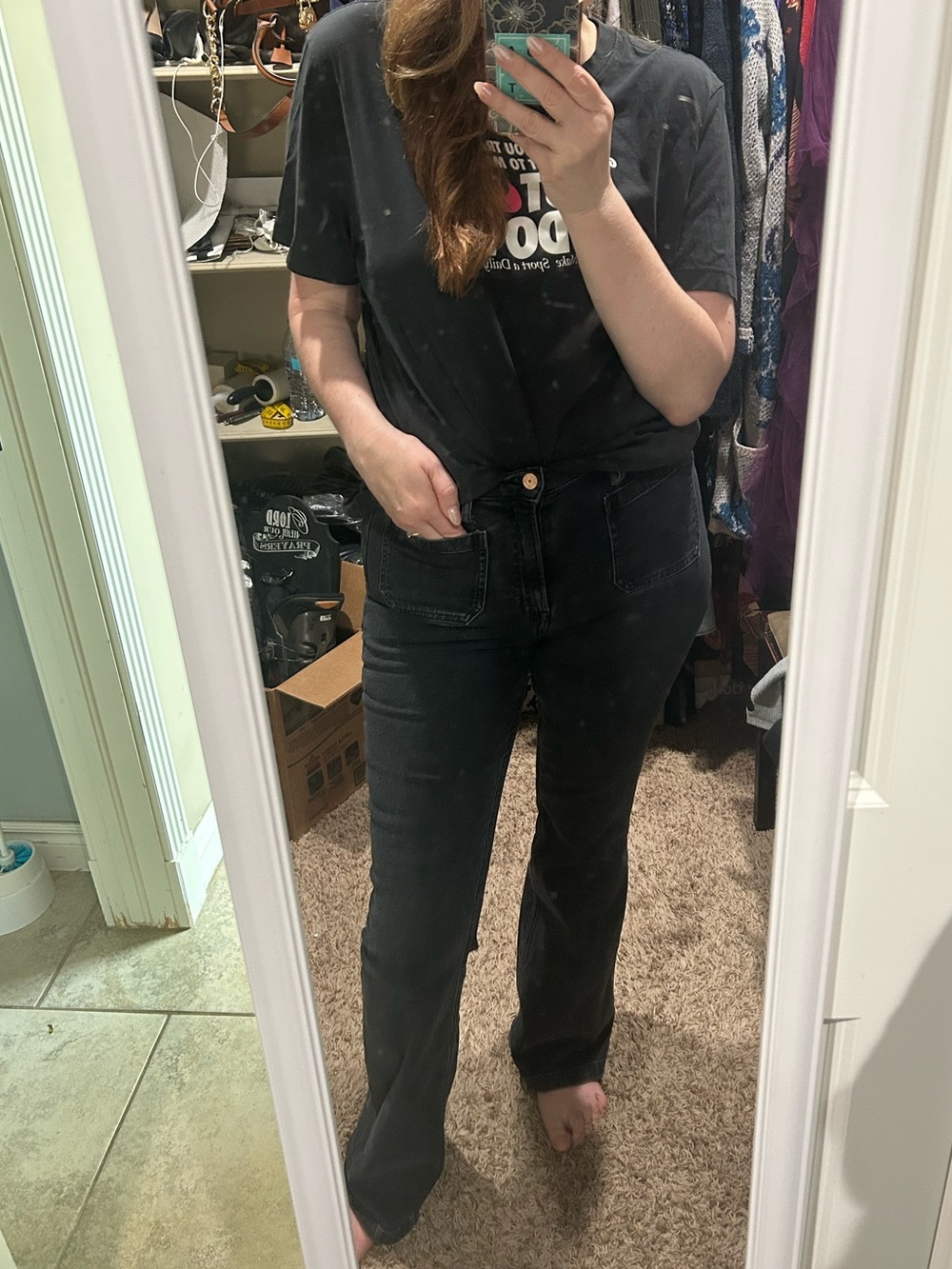 GAP 70s Flare High-Rise Jeans in Black